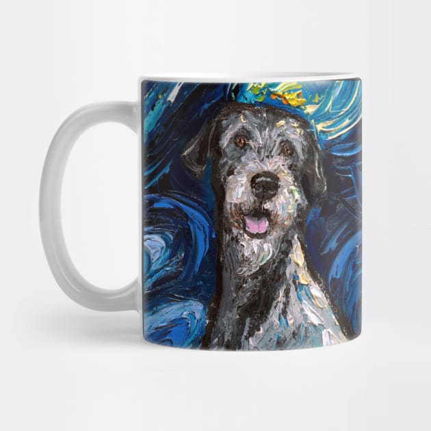 Irish Wolfhound Starry Night by sagittariusgallery